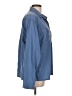 EMS 100% Nylon Solid Blue Long Sleeve Button-Down Shirt Size L - photo 4
