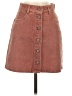 Roxy 100% Cotton Solid Brown Denim Skirt Size XS - photo 1
