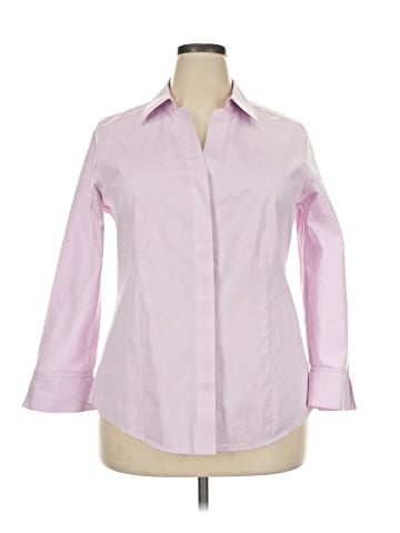 Gold Label Investments 3/4 Sleeve Button-Down Shirt (view 1)
