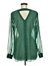 CAbi 100% Polyester Green Long Sleeve Blouse Size M - photo 2