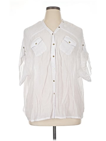 Alfani 3/4 Sleeve Button-Down Shirt (view 1)