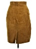 Express 100% Leather Solid Brown Casual Skirt Size 7 - photo 2