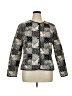 Silkland 100% Acetate Color Block Paisley White Silver Jacket Size XL - photo 1