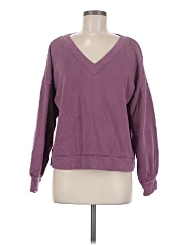 Madewell Hemp-Cotton V-Neck Sweatshirt (view 1)