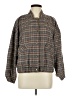 Old Navy 100% Polyester Plaid Brown Jacket Size M (petite) - photo 1