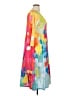 Unbranded Print Orange Casual Dress Size 16 (estimated) - photo 4