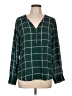 Express Outlet 100% Polyester Green Long Sleeve Blouse Size L - photo 1
