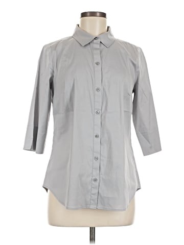 Ann Taylor 3/4 Sleeve Button-Down Shirt (view 1)