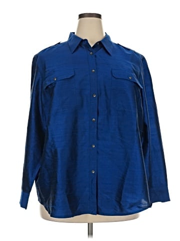 Lauren by Ralph Lauren Long Sleeve Silk Top (view 1)