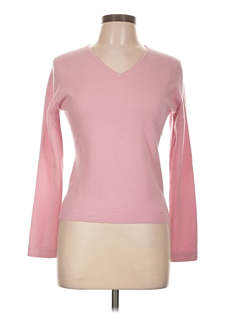 Pre-owned Pure Collection Cashmere Pullover Sweater In Pink