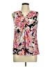 Dana Buchman Floral Pink Sleeveless Blouse Size M - photo 1