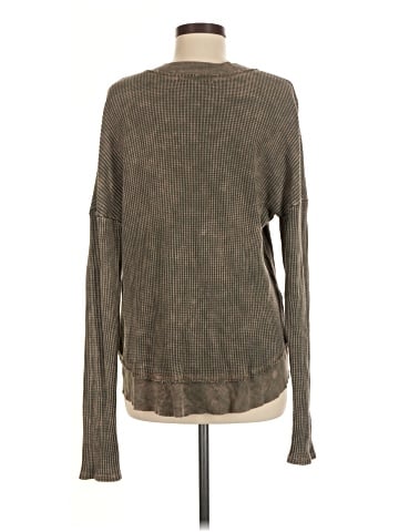 Red Haute Long Sleeve Henley (view 2)