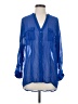 Candie's 100% Polyester Blue Long Sleeve Blouse Size S - photo 1