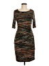 Connected Apparel Graphic Brown Casual Dress Size 6 - photo 1
