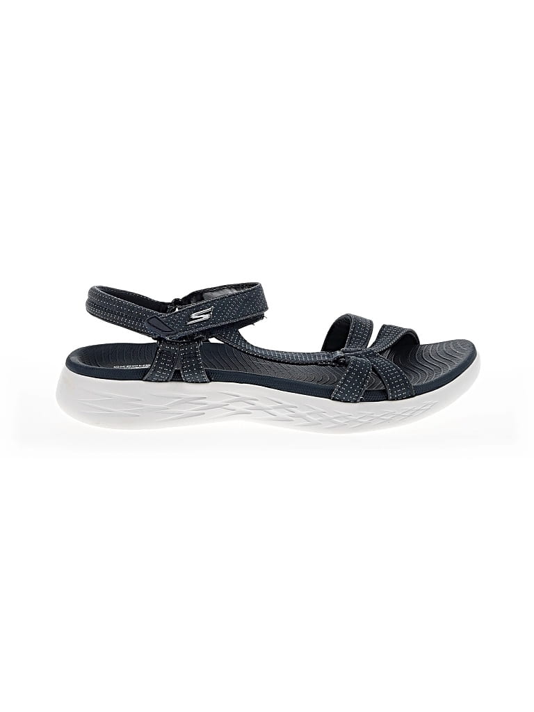 Pre-owned Skechers Sandals In Black