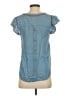 Mine 100% Lyocell Blue Short Sleeve Blouse Size S - photo 2