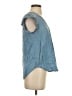 Mine 100% Lyocell Blue Short Sleeve Blouse Size S - photo 4