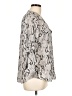Express Outlet 100% Polyester Animal Print Silver 3/4 Sleeve Blouse Size L - photo 4