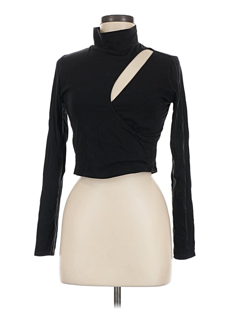 Pre-owned Lanston Long Sleeve Turtleneck In Black