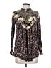 Free People Floral Black Long Sleeve Blouse Size S - photo 1