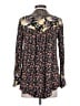 Free People Floral Black Long Sleeve Blouse Size S - photo 2