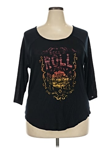 Lane Bryant Outlet 3/4 Sleeve T-Shirt (view 1)