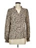 Shein 100% Polyester Animal Print Tan Long Sleeve Blouse Size M - photo 1