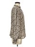 Shein 100% Polyester Animal Print Tan Long Sleeve Blouse Size M - photo 4