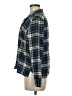 Gap Body Plaid Blue 3/4 Sleeve Button-Down Shirt Size M - photo 5