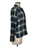 Gap Body Plaid Blue 3/4 Sleeve Button-Down Shirt Size M - photo 4