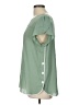 Ann Taylor LOFT Outlet 100% Polyester Green Short Sleeve Blouse Size L - photo 5