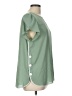 Ann Taylor LOFT Outlet 100% Polyester Green Short Sleeve Blouse Size L - photo 4