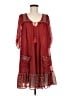 Free People 100% Polyester Paisley Red Casual Dress Size M - photo 1