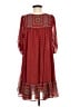 Free People 100% Polyester Paisley Red Casual Dress Size M - photo 2