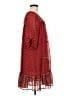 Free People 100% Polyester Paisley Red Casual Dress Size M - photo 4