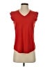 Adrianna Papell Red Short Sleeve Top Size XS - photo 1