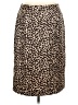 Jaclyn Smith 100% Polyester Animal Print Brown Casual Skirt Size 8 - photo 1