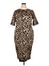ELOQUII Animal Print Brown Casual Dress Size 20 Plus - photo 1