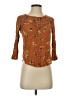 Rewind 100% Rayon Brown 3/4 Sleeve Blouse Size S - photo 1