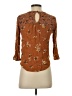 Rewind 100% Rayon Brown 3/4 Sleeve Blouse Size S - photo 2