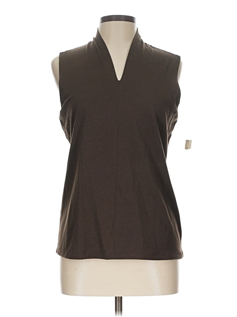 Pre-owned Talbots Outlet Sleeveless T-shirt In Brown