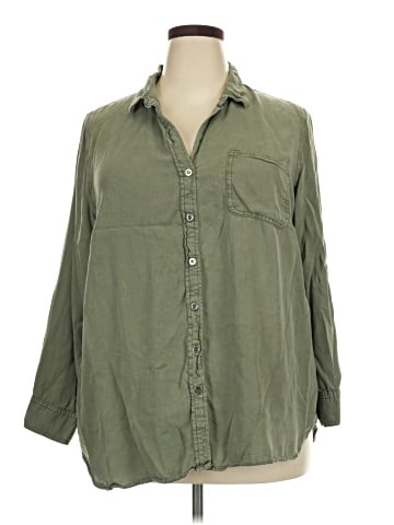 Velvet Heart 3/4 Sleeve Button-Down Shirt (view 1)