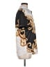 Unbranded Gold Black Short Sleeve Blouse Size M - photo 4