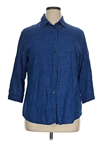 Uniqlo 3/4 Sleeve Button-Down Shirt (view 1)