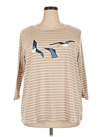 Cotton Bleu 3/4 Sleeve T-Shirt (view 1)