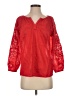Talbots 100% Cotton Red 3/4 Sleeve Blouse Size S - photo 1