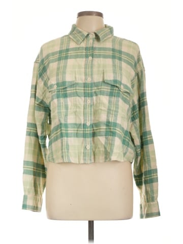 American Eagle Outfitters Long Sleeve Button-Down Shirt (view 1)