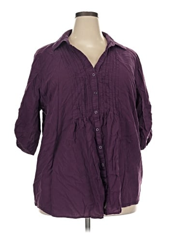 SONOMA life + style 3/4 Sleeve Button-Down Shirt (view 1)