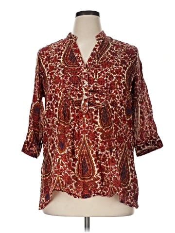 Magazine 3/4 Sleeve Blouse (view 1)
