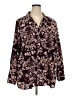 Catherines Floral Burgundy Long Sleeve Blouse Size 3X - photo 1